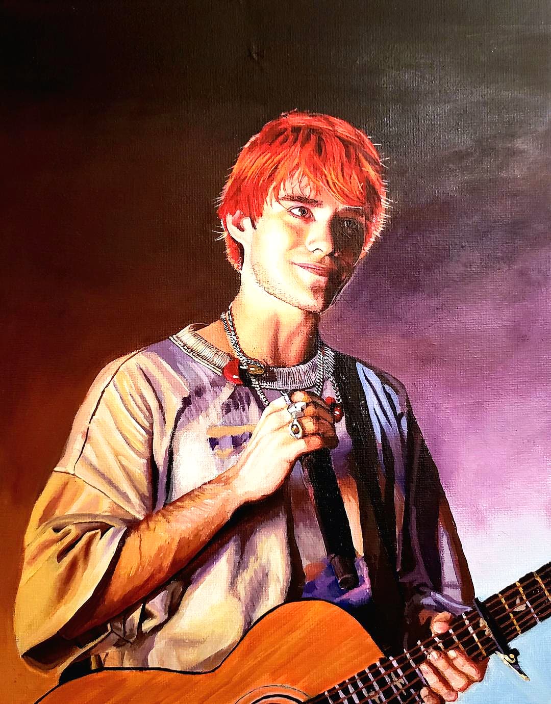 Original portrait of musician Awsten Knight, by Ally Nowakowski.
